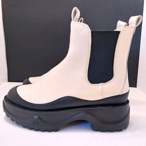 Michael Kors Dupree Two‎ Tone Leather Boots, NEW, Size 6.5